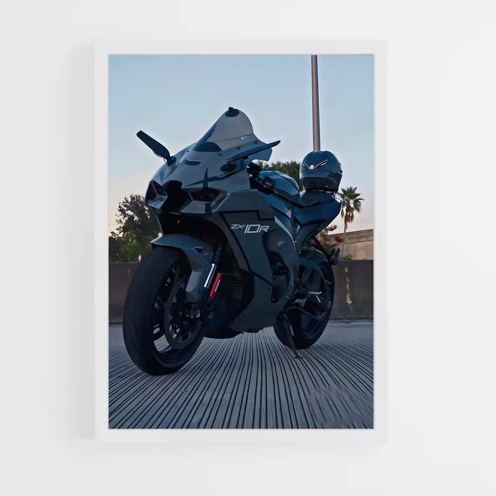 Poster Moto Futuriste (vue 3)